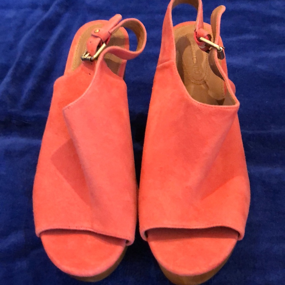 Corso Como pink suede platform sandals